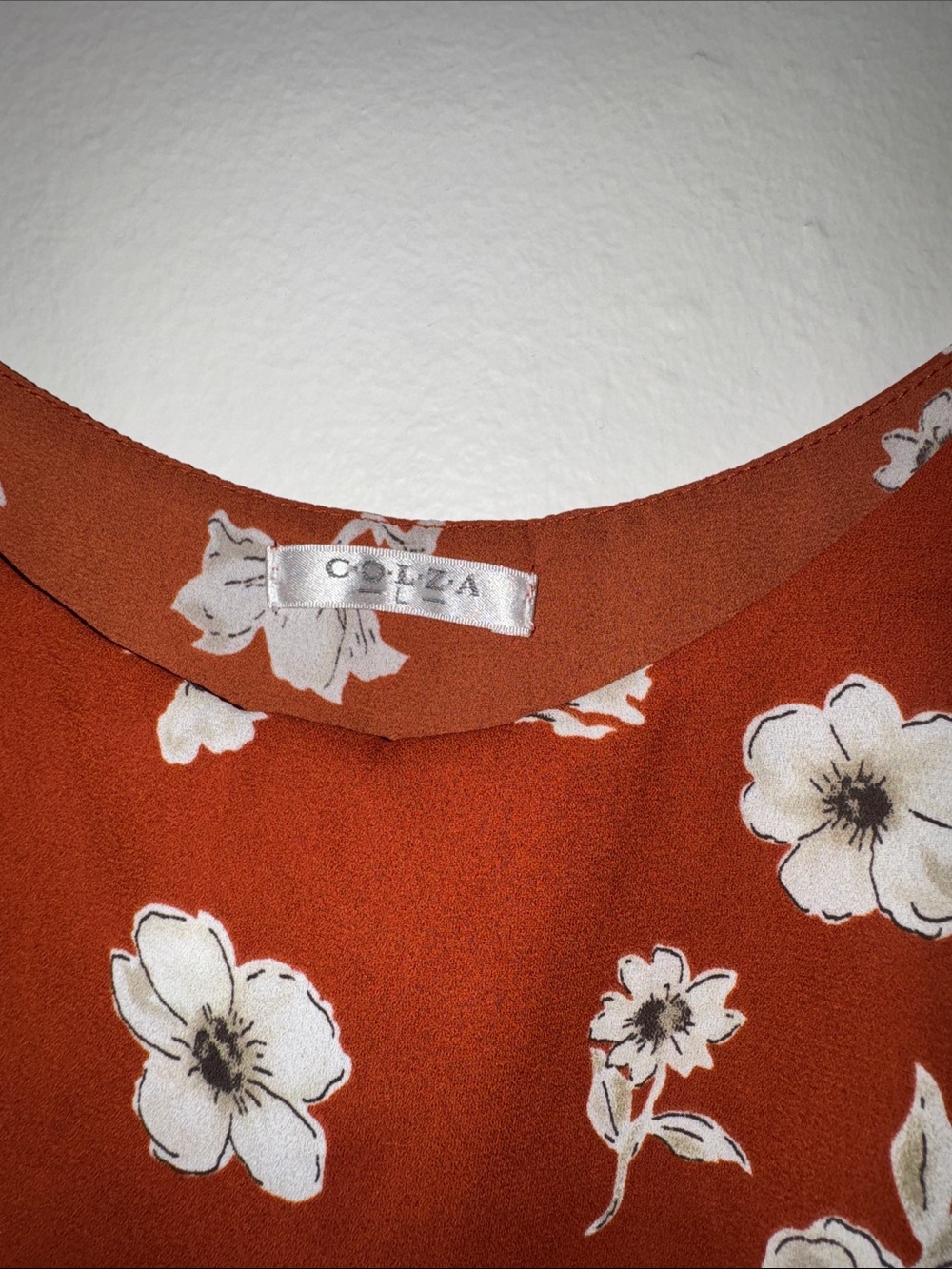 Rust Floral Ruffle Spaghetti Strap Cami - Picture 2 of 3